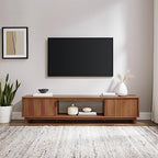 Walker Edison Arundo Fluted TV Stand for TVs up to 80 Inches, 70" TV Stand, Mocha - color: Mocha, size: 70" TV Stand