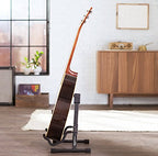 Amazon Basics Portable Adjustable Folding Guitar Stand for Electric and Acoustic Guitars, A-shape, Fully Assembled with Padded Foam, Black, 8.66 x 15.16 x 3.74 inches
