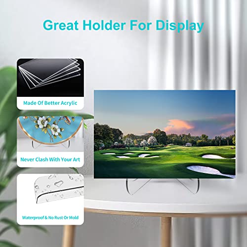 Boloyo 60-Degree Angle Acrylic Plate Display Stand , 6 Inch 5PC Clear Acrylic Display Holder Easel Base for Home Office Kitchen School Art Display - color: 60-Degree Angle, size: 6 inch(5PC)