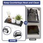 Gypie 2 Pack Toilet Paper Storage, Toilet Tank Tray with Handle, Toilet Paper Basket for Bathroom, Toilet Tank, Kitchen (Black) - color: Black 2 Unit