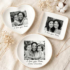 Noni Personalized Mom Photo Jewelry Dish, Custom Ceramic Trinket Tray for Grandma, Birthday Ring Dish Gift, Moms Gift from Daughter, Love You Mama Present 1 - color: Style1