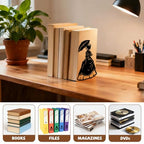 Peacoblue Metal Bookends for Shelves, Victorian Woman Modern Decorative Heavy Duty Study Book Ends Stoppers for Office, Desk, Shelf, Room Cast Iron Simple Tall Bookends 1 Pair - style: Victorian Woman