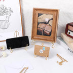 12 Pcs 3 Size Gold Iron Plate Stands for Display, 4" 6" 8" Decorative Metal Plate Holders Display Stand Gold Easel Stands for Photo, Frame, Book, Card, Plaque, Bowl, Picture