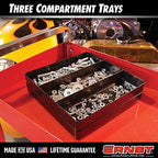 ERNST MFG Tool Garage Organizer Tray, Red, 3-Compartments - Made in the USA - color: Red, size: 3-Compartments