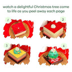 3D Creative Time Piece Calendar 2026 Desk Daily Calendar Decoration with Acrylic Case, Paper Sculpture Non-stick Notes, Paper Carving Art Craft Chirstmas Gift (Christmas Tree) - color: Christmas Tree