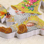 Butterfly Gnome Tabletop Diamond Art Painting - DIY Diamond Art Kits for Adults Figurines Special Shaped Rhinestone Gem Art Statues, 5D Painting with Diamond Dots Sculpture Ornaments for Beginner - color: Q019