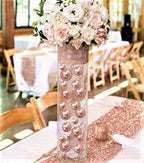 Vase Pearlfection 75 Floating Rose Gold Pearls - Large Sizes - Fills 1 Gallon for Your Vases - color: Rose Gold, size: 1 Pk