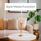 Sculpted Metal Candle Holder with Base – Abstrac Aluminum Decorative Taper Candle Holders – Metalic Office and Home Decor Accents for Living Room & Bedroom – 11", Gold - size: 11.0" H