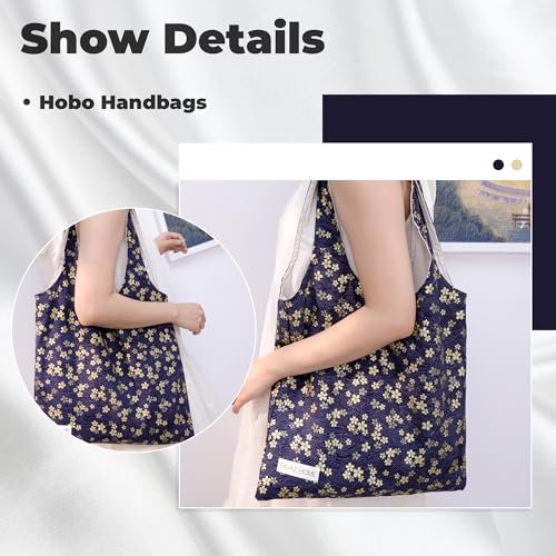 DGAZ Designer Shoulder Bags for Women, Luxury Tote Bag with Zipper, Large Shoulder Hobo Bags - color: Sakura