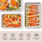OXO Good Grips Non-Stick Pro Ceramic Coated Metal Bakeware 3-Piece Sheet Pan Set – Biscuit - color: Biscuit, size: 3-Piece Set