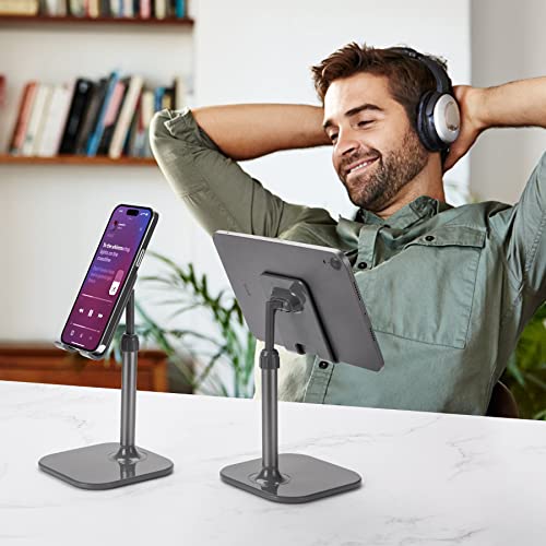 Doboli Cell Phone Stand, Phone Stand for Desk, Phone Holder Stand Compatible with iPhone and All Mobile Phones Tablet, Gifts for Adults Women Men Mom Wife, Space Gray - color: Space Gray