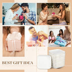 Shappy 12 Pcs Ceramic Jewelry Tray 4.5 in Ring Dish Bulk Decorative Trinket Dish for Bridal Christmas Birthdays Gifts - style: Square