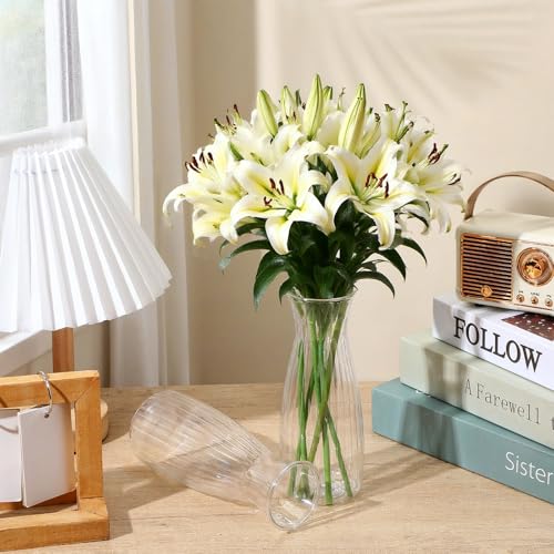 20 Pcs Plastic Bud Vases Bulk Small Plastic Vases, Clear Container for Flowers Height Shatterproof Bud Vase, Mini Vintage Floral Vase for Home Decor, Living Room, Office Decoration, Housewarming Party