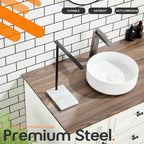 Black Towel Racks Stand 1-Tier Hand Towel Holder for Bathrooms Vanity Countertop with Heavy Marble Base Thicken Steady, Stainless Steel AN7002MB - color: Matte Black, size: 1-Bar