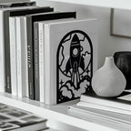 Peacoblue Metal Bookends for Shelves, Modern Decorative Heavy Duty Study Book Support Stoppers for Office, Desk, Shelf, Room 5.3"x4.3"x7.9" Cast Iron Simple Tall Bookends, 1 Pair (Rocket) - style: Rocket