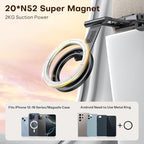 OMOTON TP02 360°Rotating for MagSafe Tripod, Adjustable Aluminum Magnetic Phone Tripod for iPhone 17/16/15/14 Pro Max Air, Foldable Cell Selfie Stick Fits Vlog, Gym, Travel Essentials, Black& Black - color: 7-Black& Black