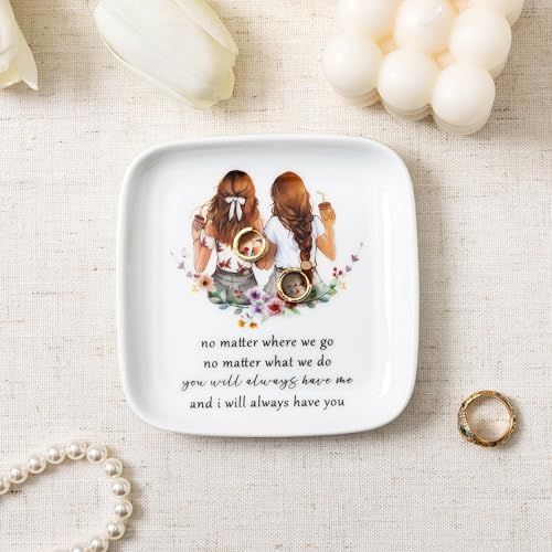 Crisky Best Friend Birthday Gifts for Women, No Matter Where We Go, No Matter What We Do, You Will Always Have Me, and I Will Always Have You, Going Away Long Distance Friendship Ring Dish - style: Friend - You Have Me