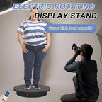 Super Heavy Duty Remote-Controlled Motorized Turntable,Motorized Rotating Display Stand,Speed-Adjustable Rotating Platform,Human 3D Scan Electric Turntable for Scan,Showcase(23.6in/Black) - size: 23.64inch/Black/700Lbs Load