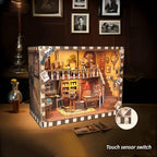 DIY Nostalgic Photo Studio Book Nook, Vintage Photography Scene Model, Time Memory Theme 3D Bookend for Adults