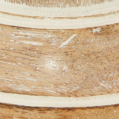 Deco 79 Mango Wood Solid Candle Holder, Set of 2 6"H, 5"W, Brown