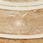 Deco 79 Mango Wood Solid Candle Holder, Set of 2 6"H, 5"W, Brown
