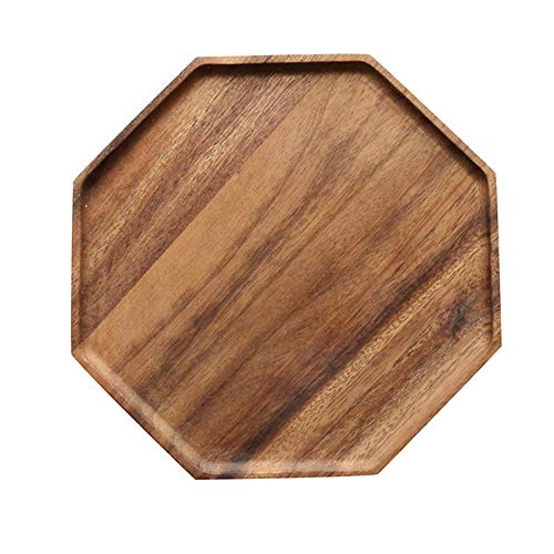 Set of 2 Acacia Wood Charcuterie Boards Round Wooden Serving Tray Fruit Platter Decor Trays Serving Ware Food Dish Serving Platters Christmas Cheese Board Square Party Trays Plate Hosting Essentials - size: 12 & 10 inch