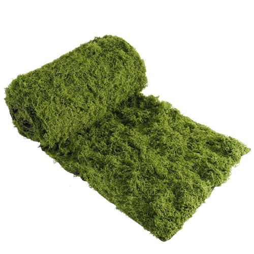 USMOLA Fake Moss Mat, Artificial Moss Table Runner for Wedding Decor Table Centerpieces Fairy Garden Crafts Indoor Green Faux Grass Wall Decor (Green: 12 x 71Inch / 30x180cm) - color: Green: 12 X 71inch / 30x180cm