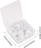 PH PandaHall 60pcs Bezel Pendant Blanks Settings - 30pcs Oval Pendant Trays Photo Charms with 30pcs Glass Cabochons for Wedding Brides Bridal Bouquet Charm Necklace Jewelry Making, 25x18mm (Pack of 2) - size: Tray: 25x18mm (Pack of 2)