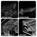 SUTOKAKA Nail Polish Organizer Clear Acrylic Eyeglasses Display Holder Essential Oil Storage Rack Makeup Stand Tray - 3 Layer