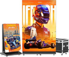 80 Inch LED Digital Signage Display, Foldable Seamless Stitching Kiosk, P1.86 GOB LED Screen Poster with Flight Case, Commercial Advertising Display for Events, Rentals and Weddings (Black, 2 Unit) - size: 2 Unit