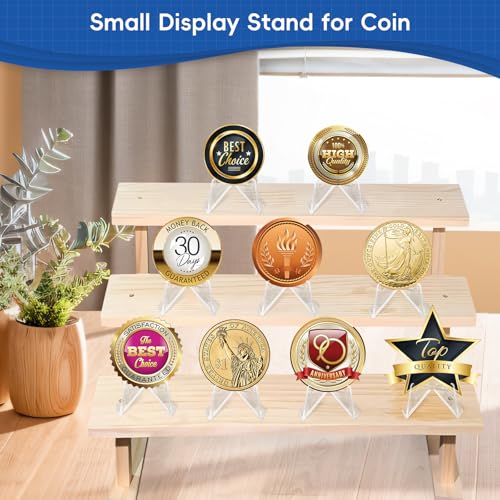Acrylic Card Display Stands, 36 PCS Card Stands for Sports Cards, Clear Mini Easel Stand Holder for Challenge Coin Graded Card Sports Card PSA Card Baseball Card (36)