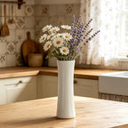12 Inch White Vase Ceramic Flower Vase, Tall Vases for Pampas Grass, Home Decor, Modern Textured Vases for Living Room Decorations,Table Centerpieces,Shelf,Farmhouse Small Ceramic Vase - style: Shape 9