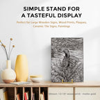 TR-LIFE 12 Inch Large Plate Stands/holder for Display - Metal Picture Frame Holder Stand + Small Easels for Platter, Book, Plaques, Photo, Tabletop Art (Gold 2 Pack) - size: 12 Inch