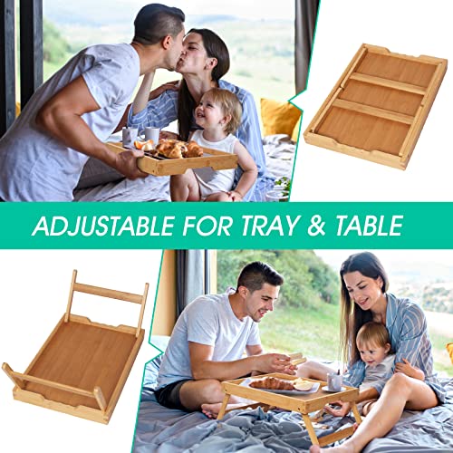 Artmeer Bed Tray Table with Folding Legs,Bamboo Breakfast in Bed for TV Table, Laptop Computer Tray,Eating,Snack Tray(Bamboo) Extra-Large Size - color: Bamboo, size: X-Large