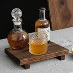 (9x6 Inch,Brown) Wood Riser Soap Tray, Rustic Wood Pedestal Stand Tray Farmhouse Kitchen Counter Decor Bathroom Soap Dish Holder for Sink,Vanity,Plant,Bottles, Candles Display - style: 9x6 wooden riser
