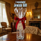 Crystal Havdalah Candle Holder 13 cm with Plaque - color: Crystal Havdalah 1