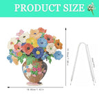 Auremi Vase Flower Diamond Art Hanging Kit for Adult, Special Shaped Rhinestone, DIY Acrylic 5D Flower Diamond Painting Window Pendants Signs, Home Garden Wall Hanging Ornament - color: Flower
