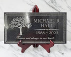 in Loving Memory Photo Tree of Life Personalized Granite Memorial Stone Sympathy Remembrance of Dad Mom Child (Granite-Tree-Pers, Garden 12"x6"x3/8")