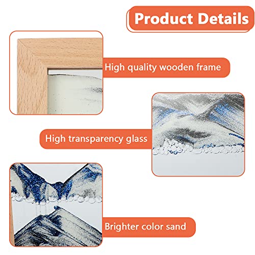 Bochino Moving Sand Art Picture Dynamic Sand Picture 3D Sand Art Frame Sandscape Moving Sand Picture for Home & Office Décor - color: Bule