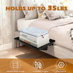Bedside Shelf,Bunk Bed Table Shelf for Top Bunk,Clip On Nightstand Tray with Cord Management for Table Storage,College Dorm Room Essential,Plastic Bed Side Table Tray Organizer