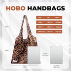 DGAZ Designer Shoulder Bags for Women, Luxury Tote Bag with Zipper, Large Shoulder Hobo Bags - color: Leopard B