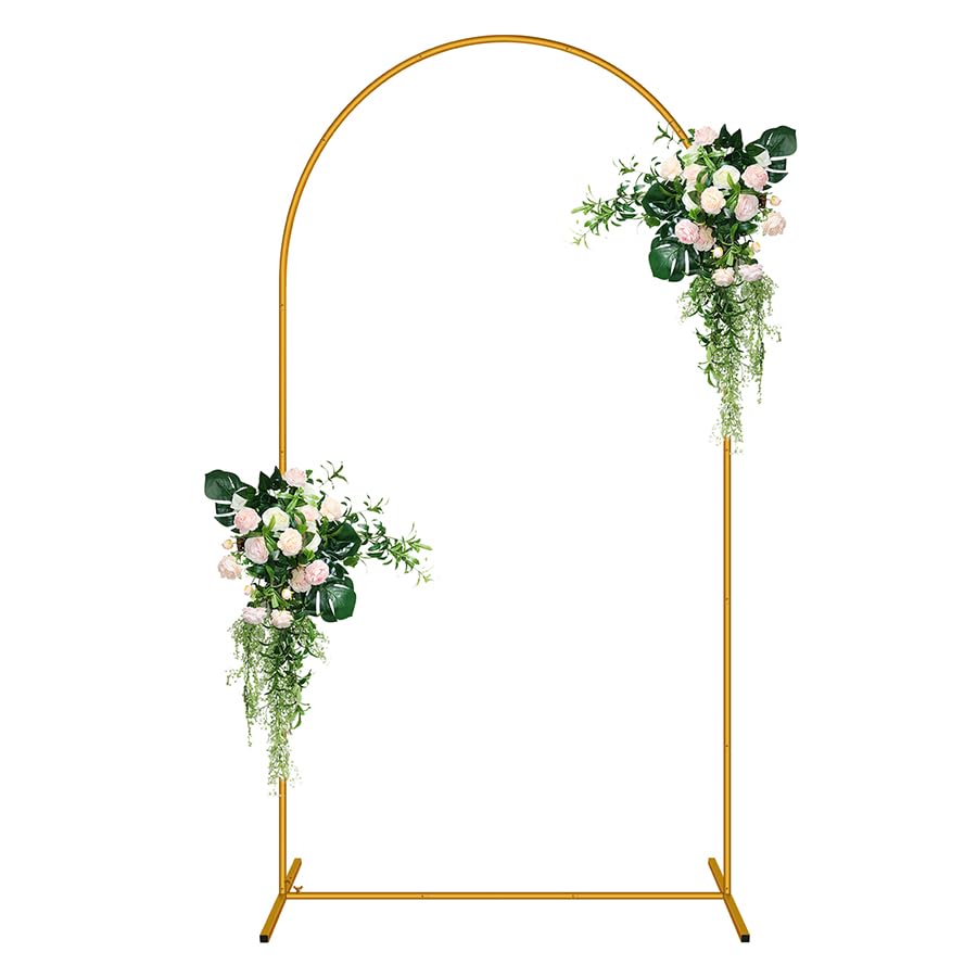 6 FT Arch Backdrop Stand, Balloon Arch Stand, Metal Background Arch Stand, Backdrop Arch Frame, Wedding Arch for Backdrop - size: 6 FT (1 Pack)