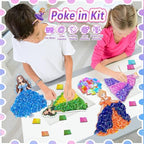 JRD&BS WINL Poke in Art Kit for Kids Toys Age 3-12 Year Old 3D Creative Princesses for Girls Birthday Gifts for 3 4 5 6 7 8 9Year Old Boy DIY Craft Art Kit for Teens Beginner Kids(Princesses) - style: princess