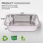 Aluminum Pans 9x13 Disposable Foil Baking Pans (Pack Of 100) - Half Size Steam Table Deep Pans - Tin Foil Pans Great for Cooking, Heating, Storing, Prepping Food, Stock Your Home - size: 100 Pack