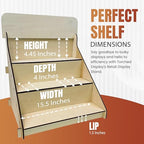Wooden Portable Retail Table Display Stand Countertop 3 Step Riser Craft Shows, Farmers Markets Tradeshows |No Hardware Assembly Flat Pack Soap Display CBD Jewelry Spices Cups Tumblers Coasters