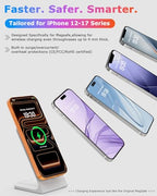 Mag.Safe Charger Stand, Magnetic Wireless Charging Station for iPhone 17/16/15/14/13/12 Series (Lunar White) - color: Lunar White