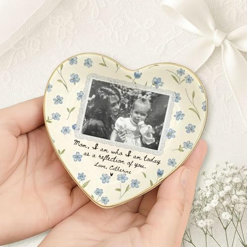 Personalized Mom Photo Jewelry Tray, Remember I Love You Mom Jewelry Dish; Personalized Grandma Portrait Photo Trinket Tray, Mother of the Bride Gifts, for Grandma Mama 6 - color: Jewelry Dish 5