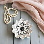 Small Flower Jewelry Dish Tray, Decorative Ceramic Trinket Dish, Modern Accent Tray for Vanity