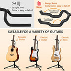 CAHAYA Guitar Stand Floor - Folding Universal Guitar Holder for Acoustic Electric Guitars Bass Guitar Adjust Height from 30.7 to 37 In Folding Tripod Guitar Stands with Neck Holder