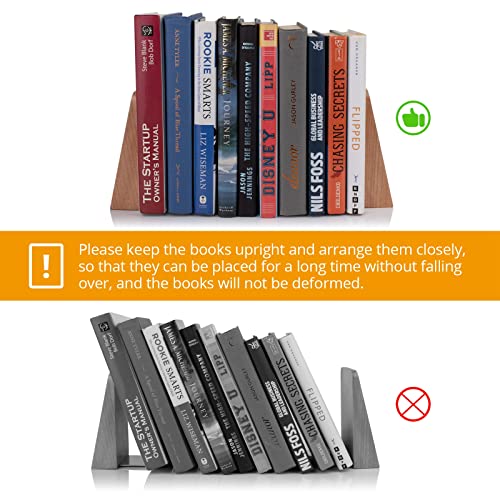 DRELIFAM Wood Handmade Heavy Duty Bookends for Shelves Decorative Book Ends to Hold Books for Office - color: Small Okoume Wood